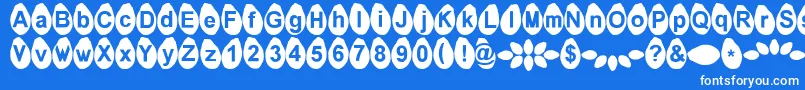 フォントMelonseeds – 青い背景に白い文字