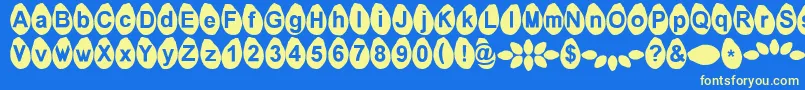 Melonseeds-fontti – keltaiset fontit sinisellä taustalla