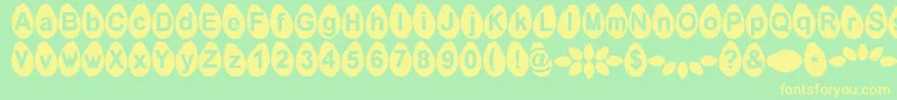 Melonseeds Font – Yellow Fonts on Green Background