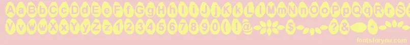 Melonseeds-Schriftart – Gelbe Schriften auf rosa Hintergrund