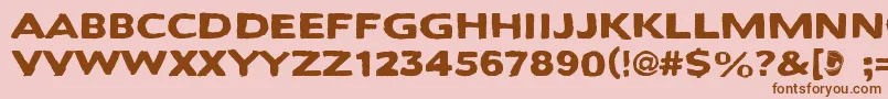 More about Bactosaurus Font Bactosaurus Font – Brown Fonts on Pink Background