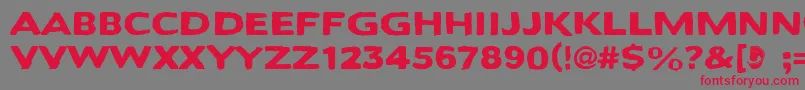 Bactosaurus Font – Red Fonts on Gray Background