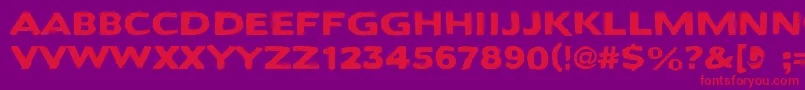 Bactosaurus Font – Red Fonts on Purple Background