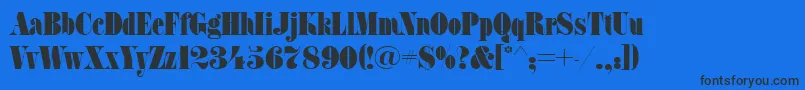 Fatfaceett Font – Black Fonts on Blue Background