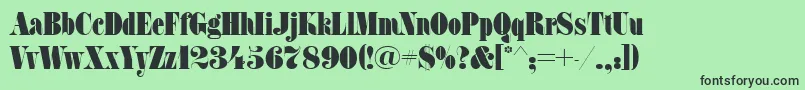 Fatfaceett Font – Black Fonts on Green Background