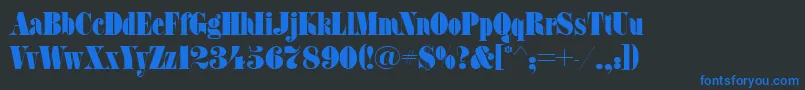 Fatfaceett Font – Blue Fonts on Black Background