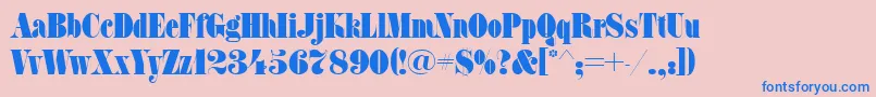 Fatfaceett Font – Blue Fonts on Pink Background