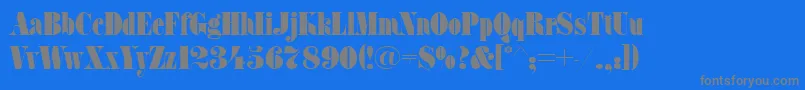 Fatfaceett Font – Gray Fonts on Blue Background