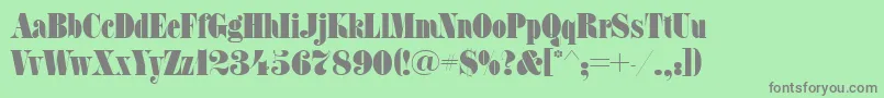Fatfaceett Font – Gray Fonts on Green Background