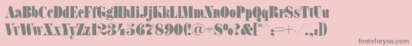 Fatfaceett Font – Gray Fonts on Pink Background