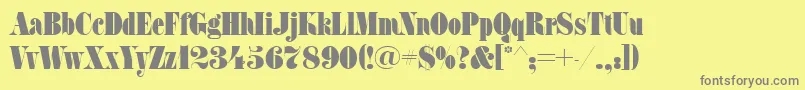 Fatfaceett Font – Gray Fonts on Yellow Background