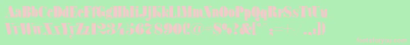 Fatfaceett Font – Pink Fonts on Green Background