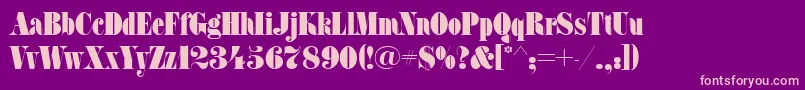 Fatfaceett Font – Pink Fonts on Purple Background