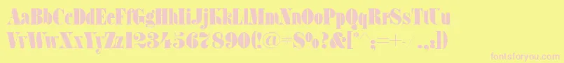 Fatfaceett Font – Pink Fonts on Yellow Background
