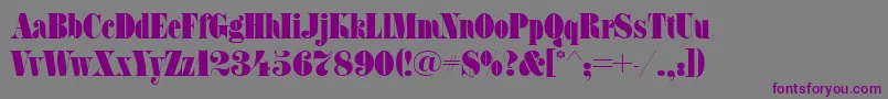 Fatfaceett Font – Purple Fonts on Gray Background