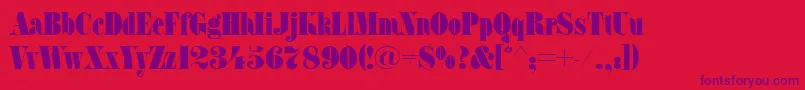 Fatfaceett Font – Purple Fonts on Red Background