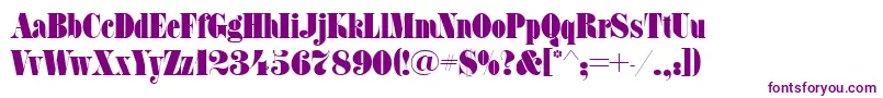 Fatfaceett Font – Purple Fonts on White Background