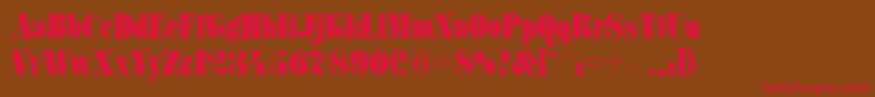Fatfaceett Font – Red Fonts on Brown Background