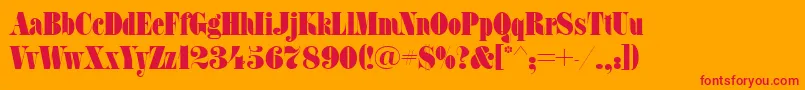 Fatfaceett Font – Red Fonts on Orange Background