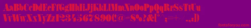 Fatfaceett Font – Red Fonts on Purple Background