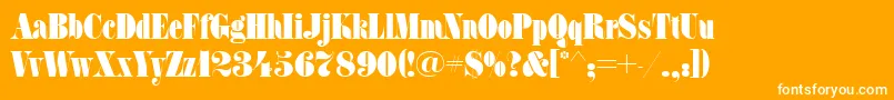 Fatfaceett Font – White Fonts on Orange Background
