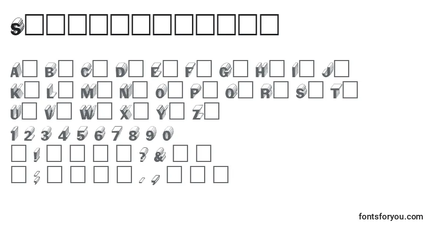 Шрифт Salterregular – алфавит, цифры, специальные символы