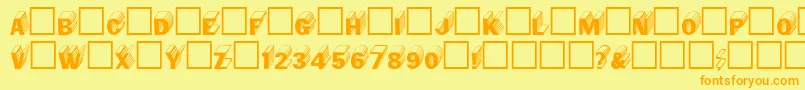 Salterregular Font – Orange Fonts on Yellow Background