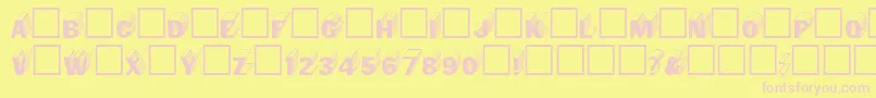 Salterregular Font – Pink Fonts on Yellow Background