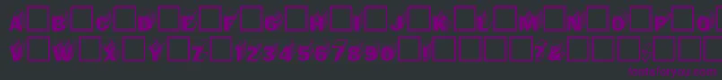 Police Salterregular – polices violettes sur fond noir