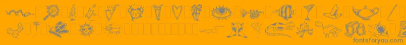 More about DfInspirationsTwoLetPlain.1.0 Font DfInspirationsTwoLetPlain.1.0 Font – Gray Fonts on Orange Background