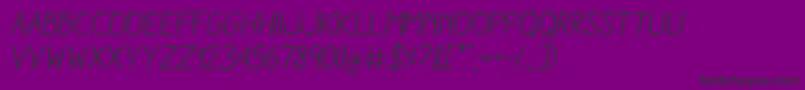 AracneRegularItalic Font – Black Fonts on Purple Background