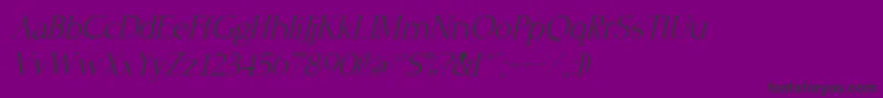 Police CrisplightcItalic – polices noires sur fond violet