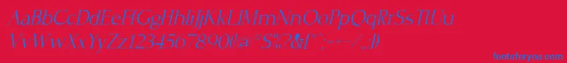 CrisplightcItalic Font – Blue Fonts on Red Background
