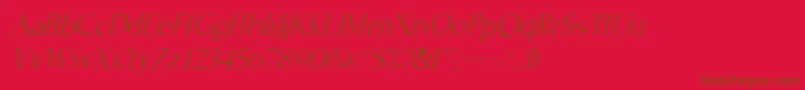 CrisplightcItalic Font – Brown Fonts on Red Background