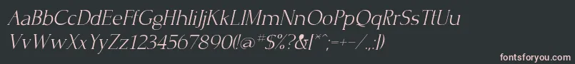 CrisplightcItalic Font – Pink Fonts on Black Background