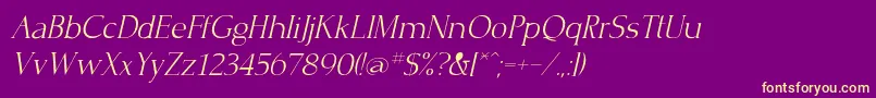fuente CrisplightcItalic – Fuentes Amarillas Sobre Fondo Morado