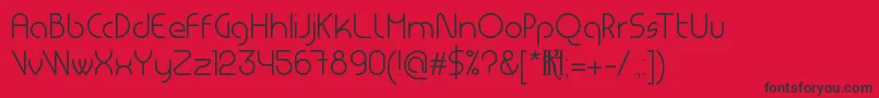 MsdRoundedLight Font – Black Fonts on Red Background