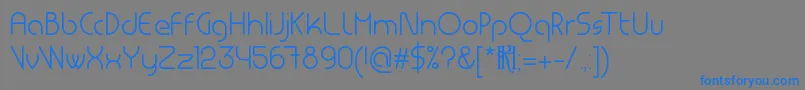 MsdRoundedLight Font – Blue Fonts on Gray Background