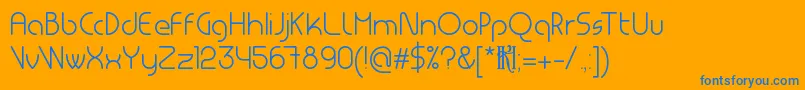 MsdRoundedLight Font – Blue Fonts on Orange Background