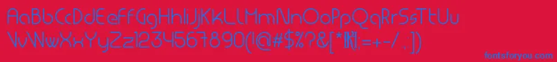 MsdRoundedLight Font – Blue Fonts on Red Background
