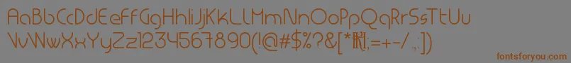 MsdRoundedLight Font – Brown Fonts on Gray Background
