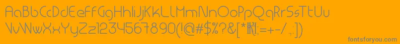 MsdRoundedLight Font – Gray Fonts on Orange Background