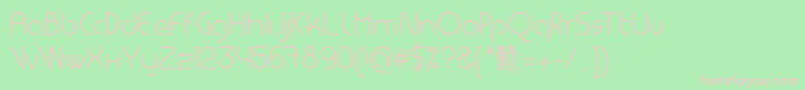 MsdRoundedLight Font – Pink Fonts on Green Background