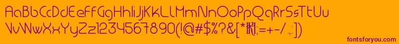 MsdRoundedLight Font – Purple Fonts on Orange Background