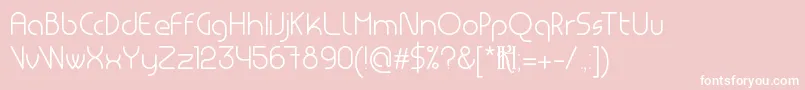 MsdRoundedLight Font – White Fonts on Pink Background