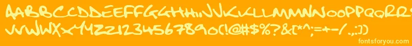 Fbsbltc2 Font – Yellow Fonts on Orange Background