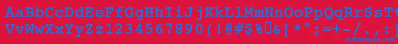 JackinputBold Font – Blue Fonts on Red Background