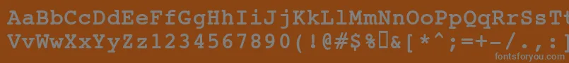 フォントJackinputBold – 茶色の背景に灰色の文字