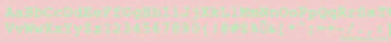 JackinputBold Font – Green Fonts on Pink Background