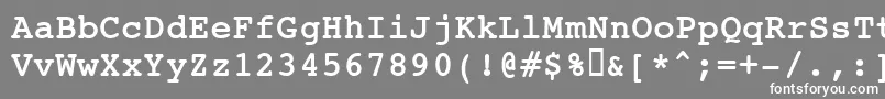 フォントJackinputBold – 灰色の背景に白い文字